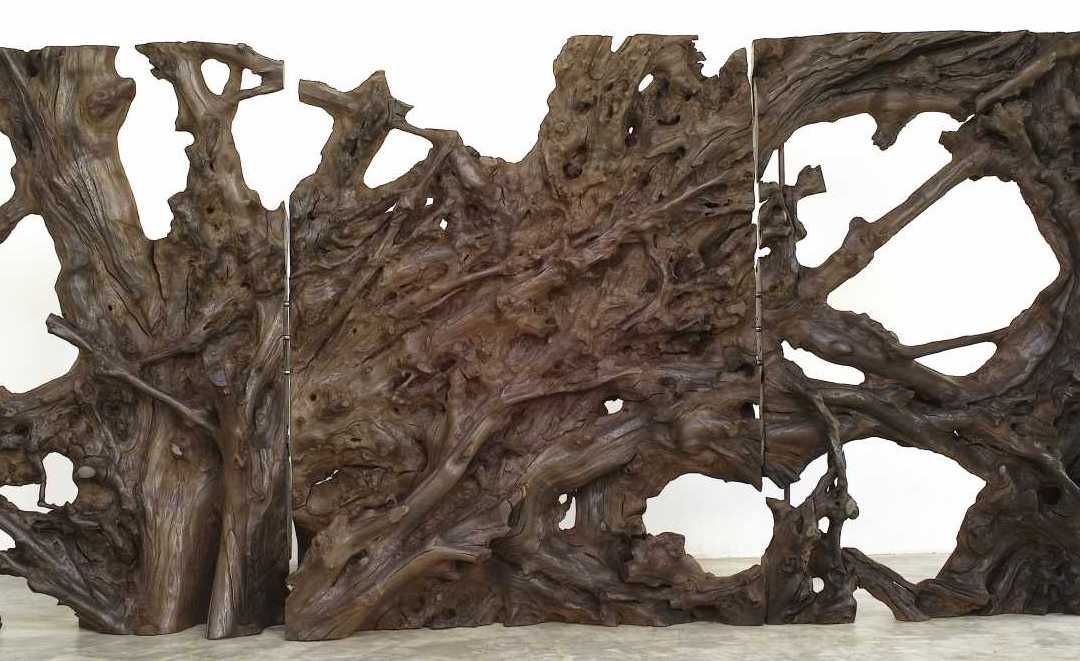 07 LARGE MAHOGANY ROOTS TRIPTYCH