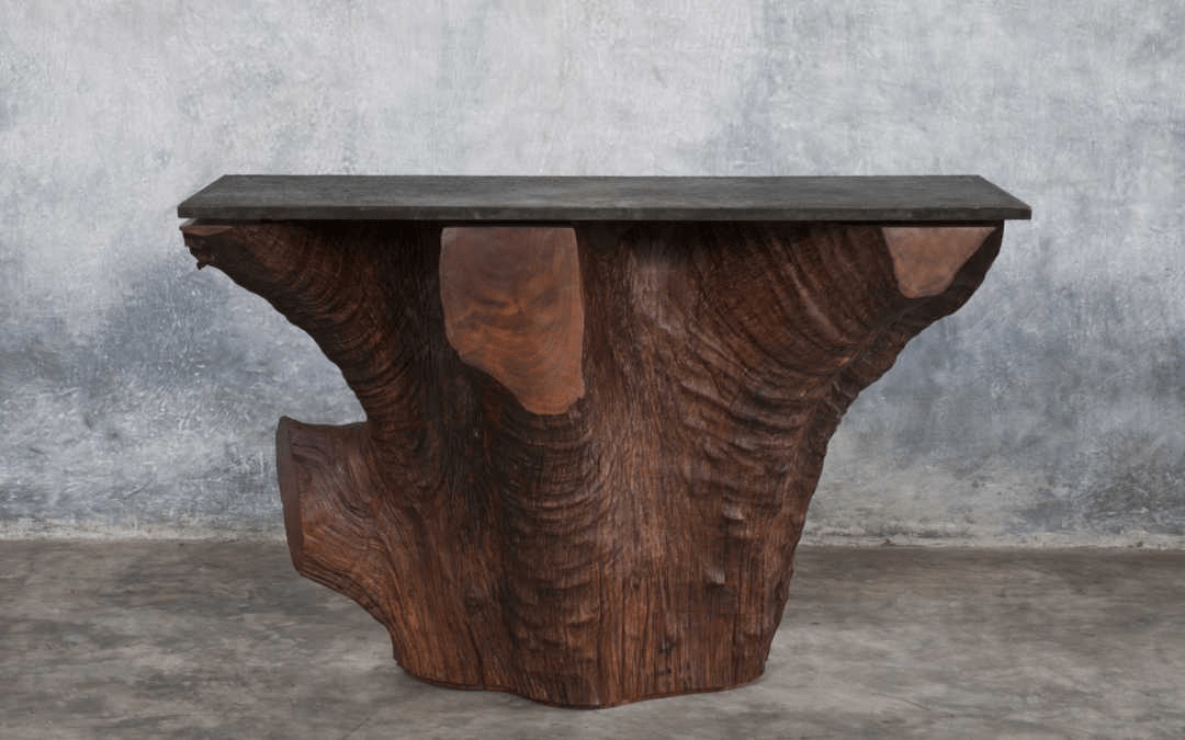 Iron wood console 5/12