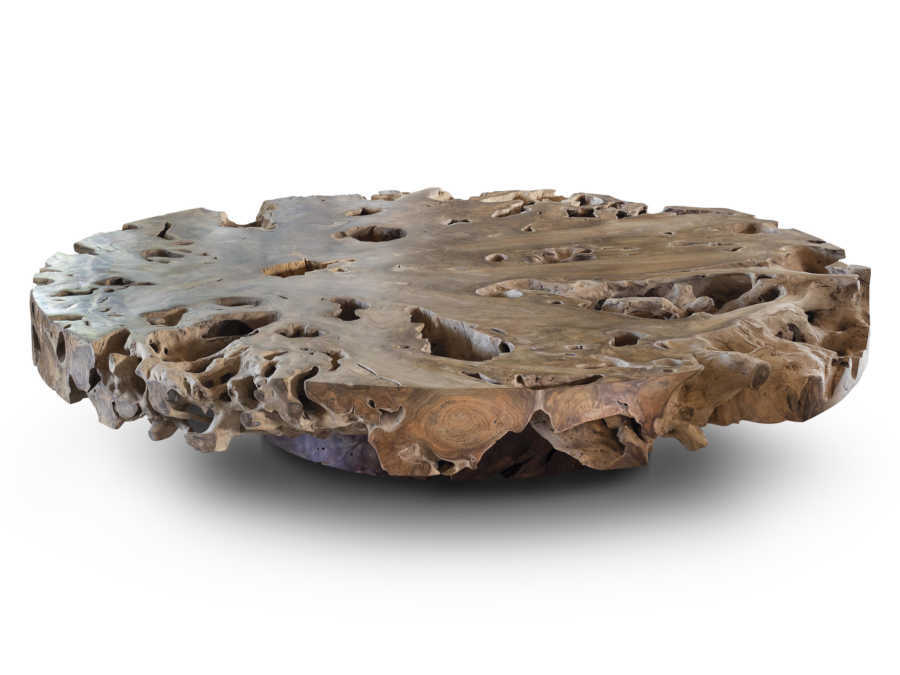 19 ROUND TEAK ROOT COFFEE TABLE